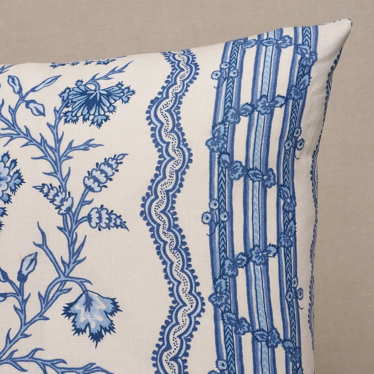 Parvati Floral Stripe Pillow_ DELFT