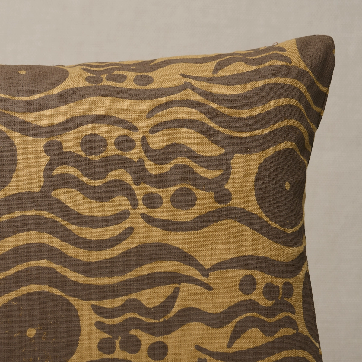 Bosphorous Hand Block Pillow_ OCHRE & BROWN