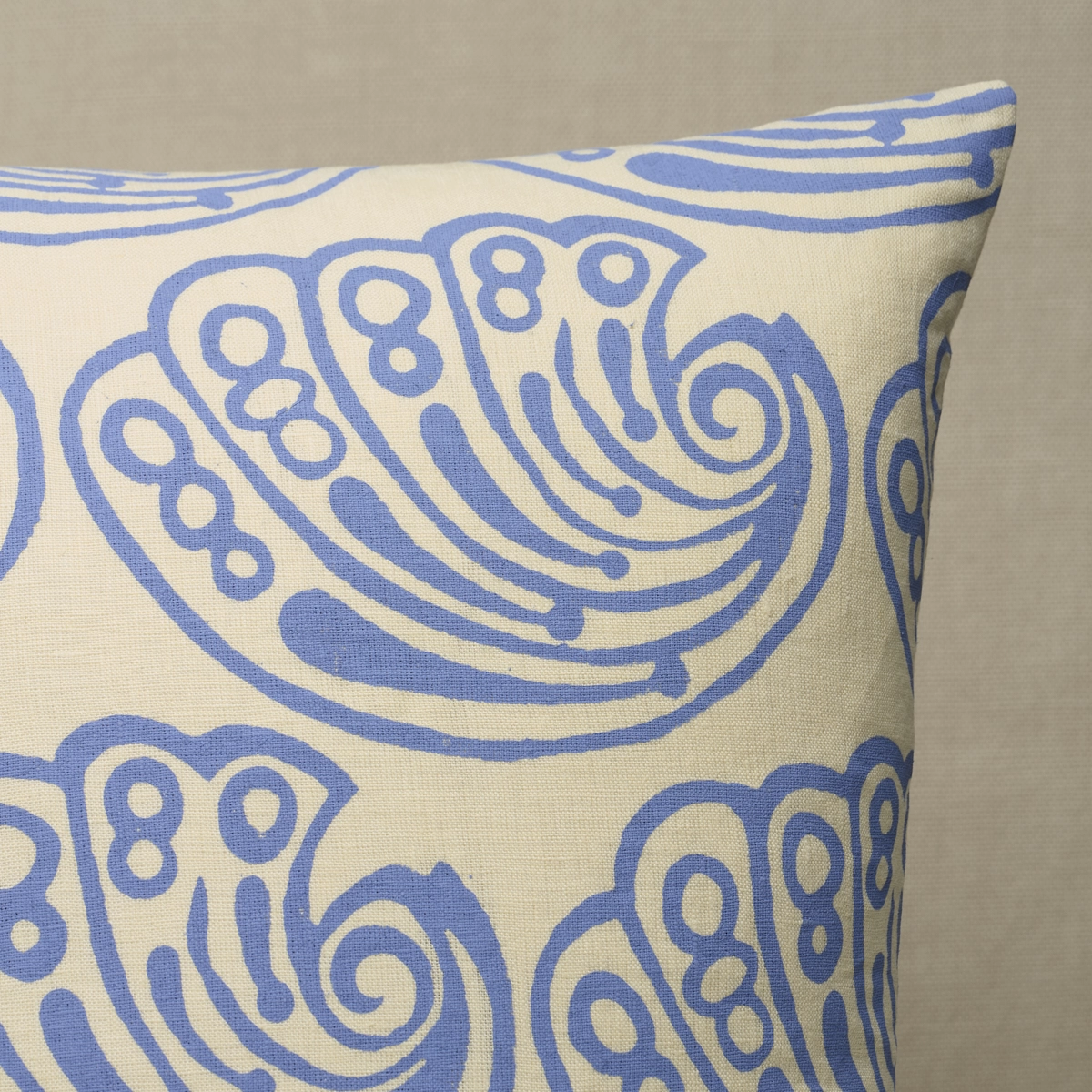 Ramsgate Hand Block Pillow_ FRENCH BLUE