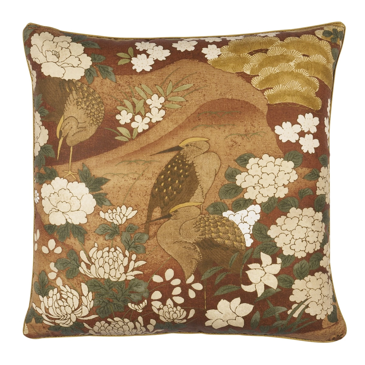 Golden Hills Pillow_ BURGUNDY