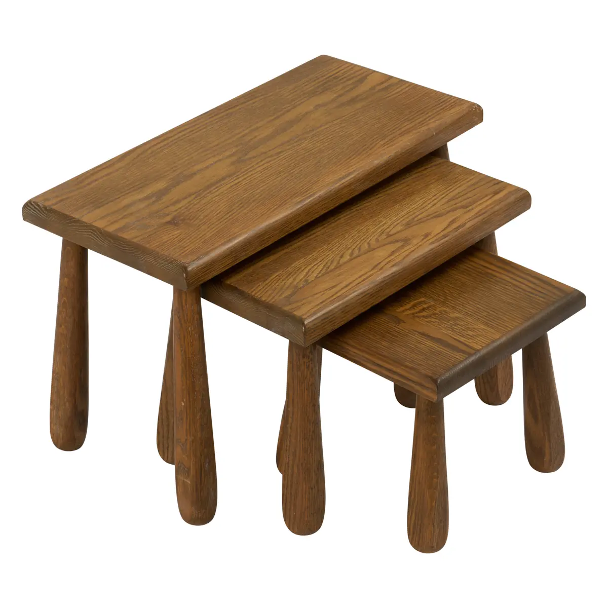Oak Nesting Tables, 1960's_ 