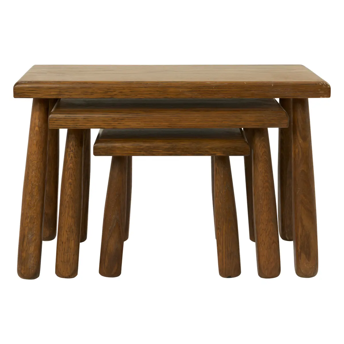 Oak Nesting Tables, 1960's_ 