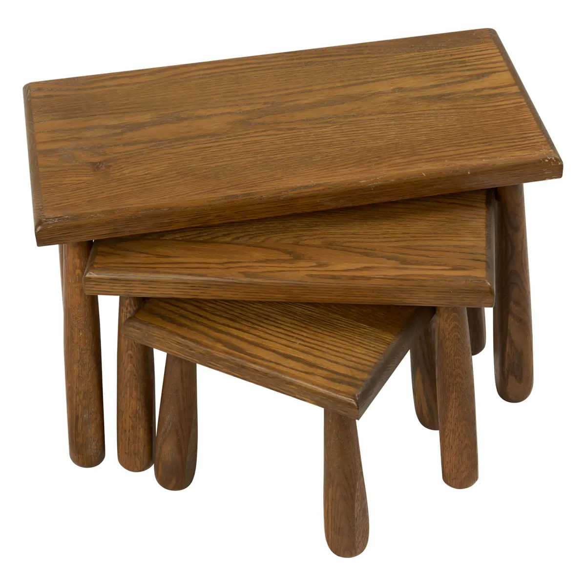 Oak Nesting Tables, 1960's_ 