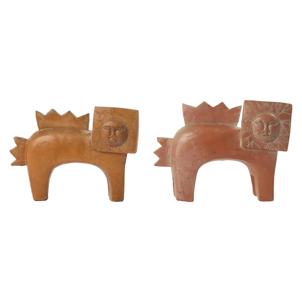 Mid-C Ceramic Lion Book Ends_ 
