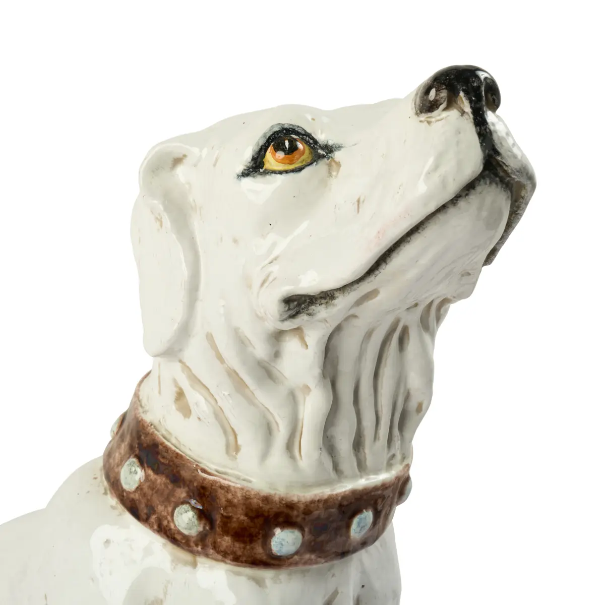 Mid-Century Earthenware Dog_ 