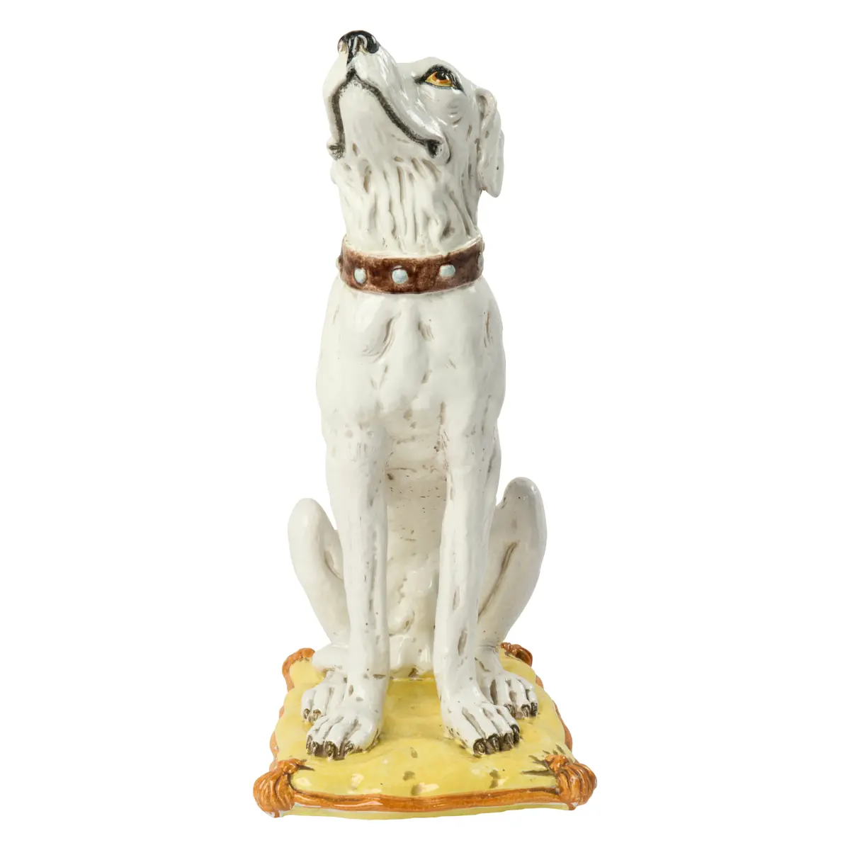 Mid-Century Earthenware Dog_ 