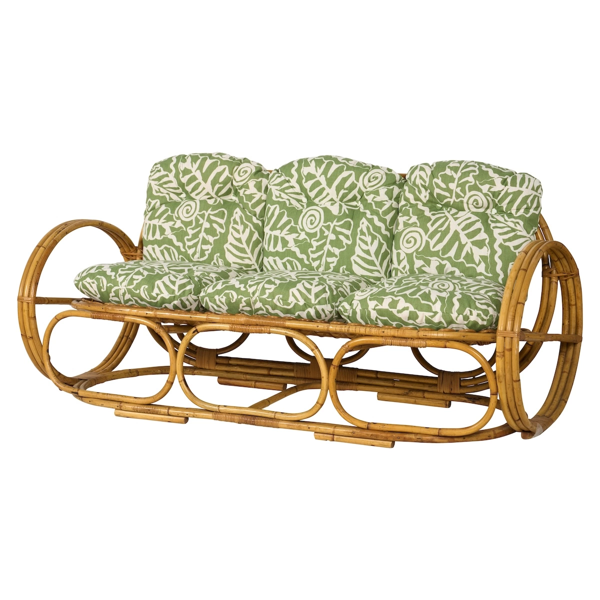 Italian Rattan Sofa, 1960's_ 