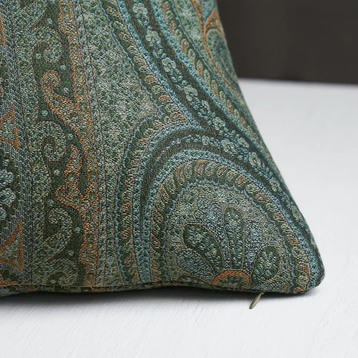 Chatelaine Paisley Pillow_ JADE