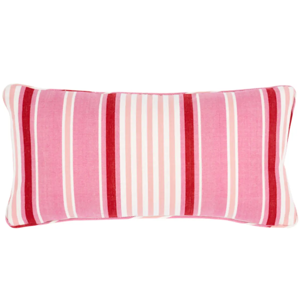 Minzer Cotton Stripe Pillow_ PINK