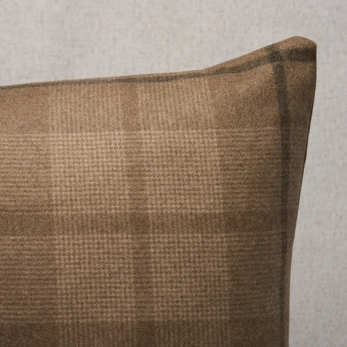 Montana Wool Plaid Pillow_ BUCKSKIN
