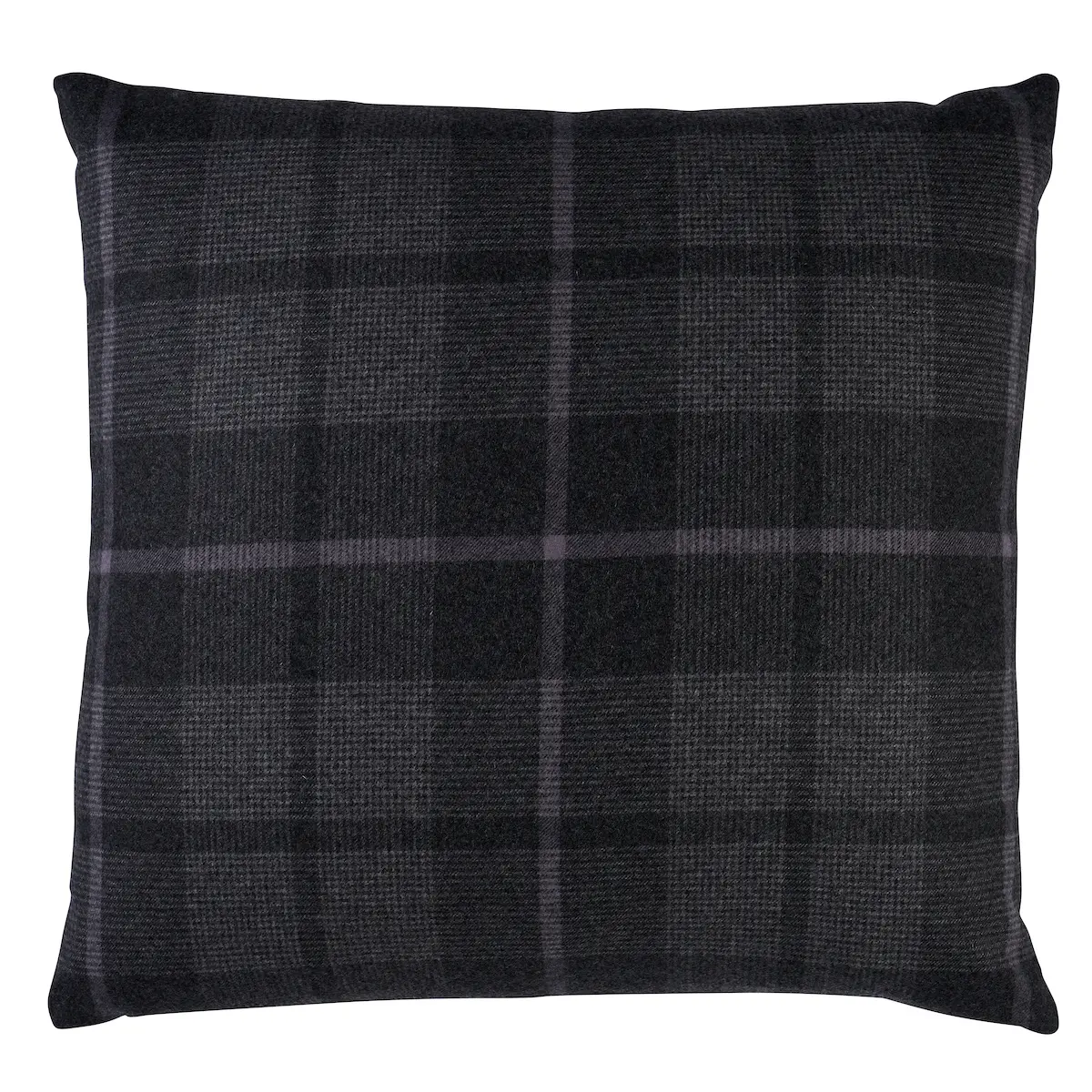 Montana Wool Plaid Pillow_ OXFORD GREY