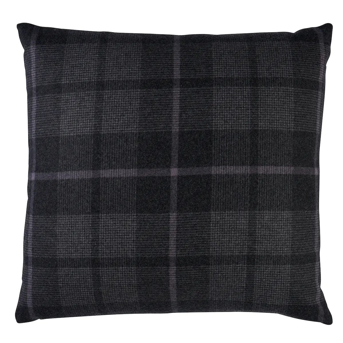 Montana Wool Plaid Pillow_ OXFORD GREY
