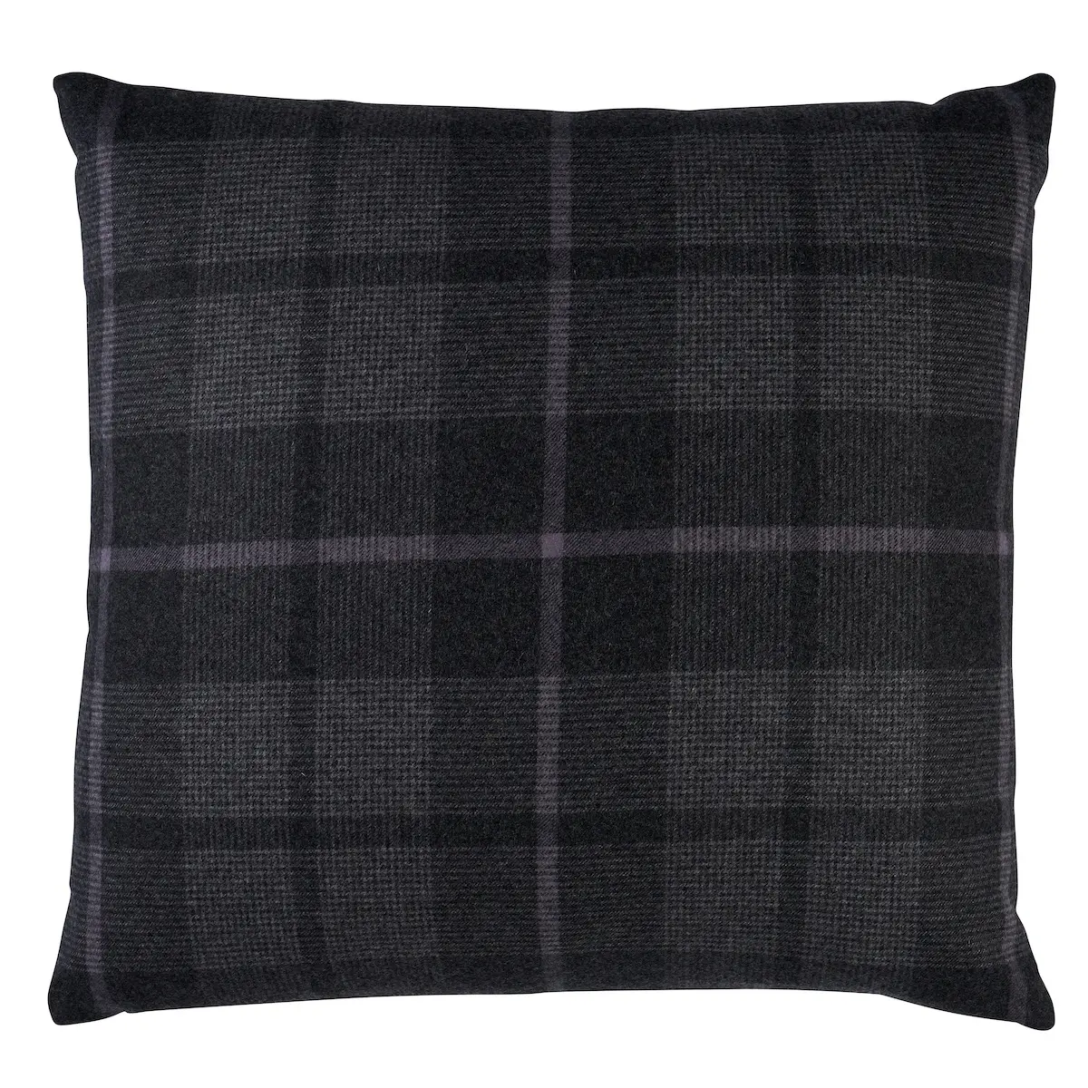 Montana Wool Plaid Pillow_ OXFORD GREY