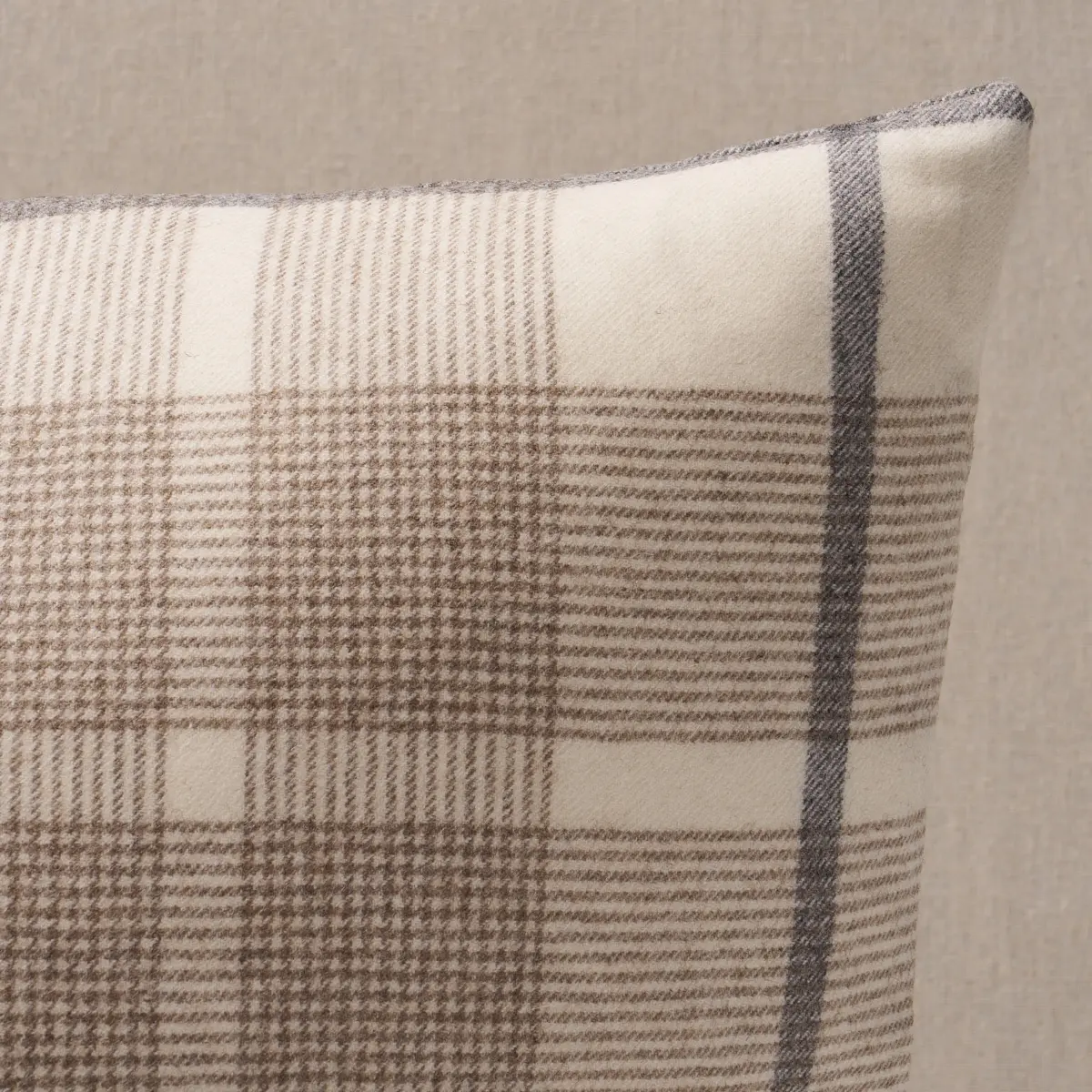 Montana Wool Plaid Pillow_ NEUTRAL