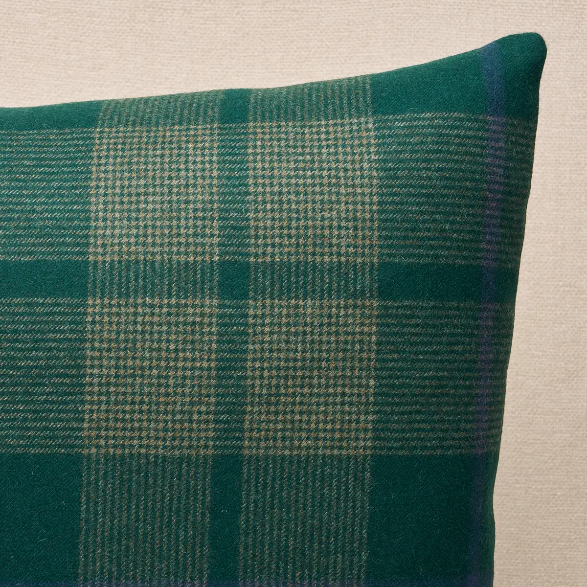 Montana Wool Plaid Pillow_ HUNTER