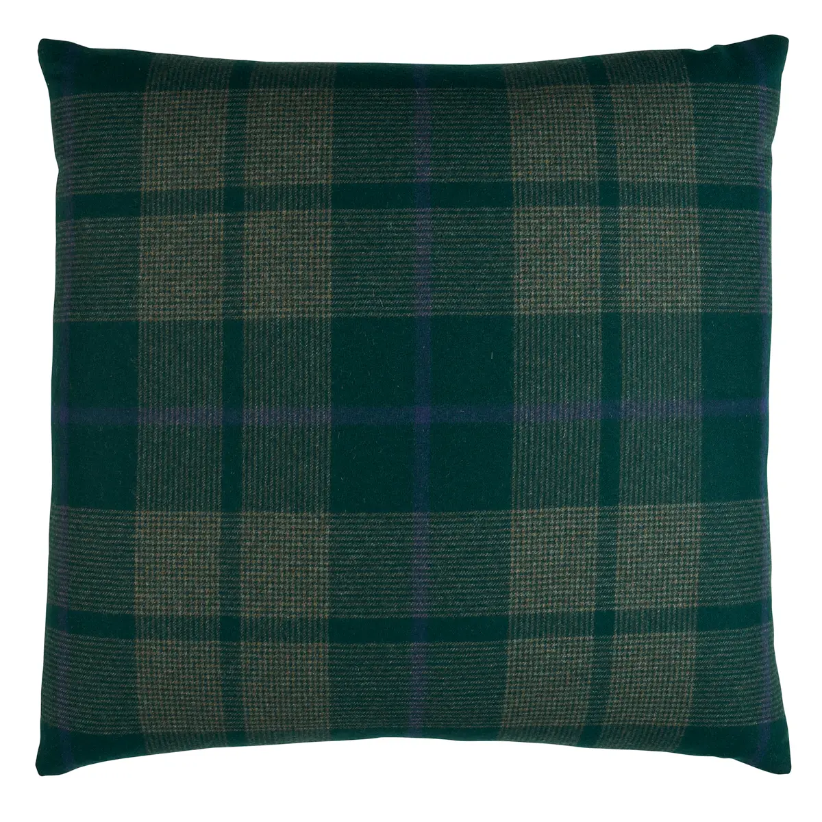 Montana Wool Plaid Pillow_ HUNTER