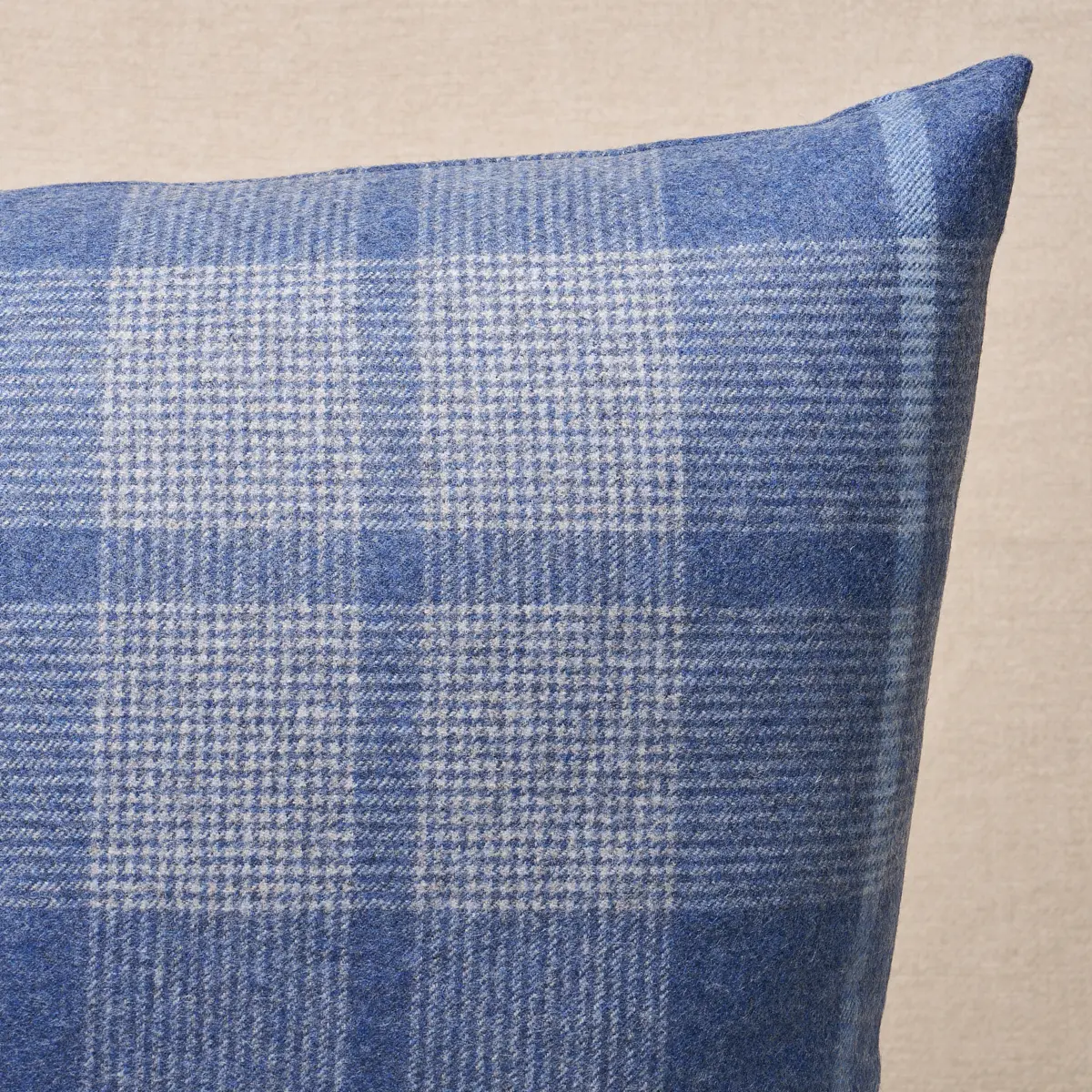 Montana Wool Plaid Pillow_ SLATE