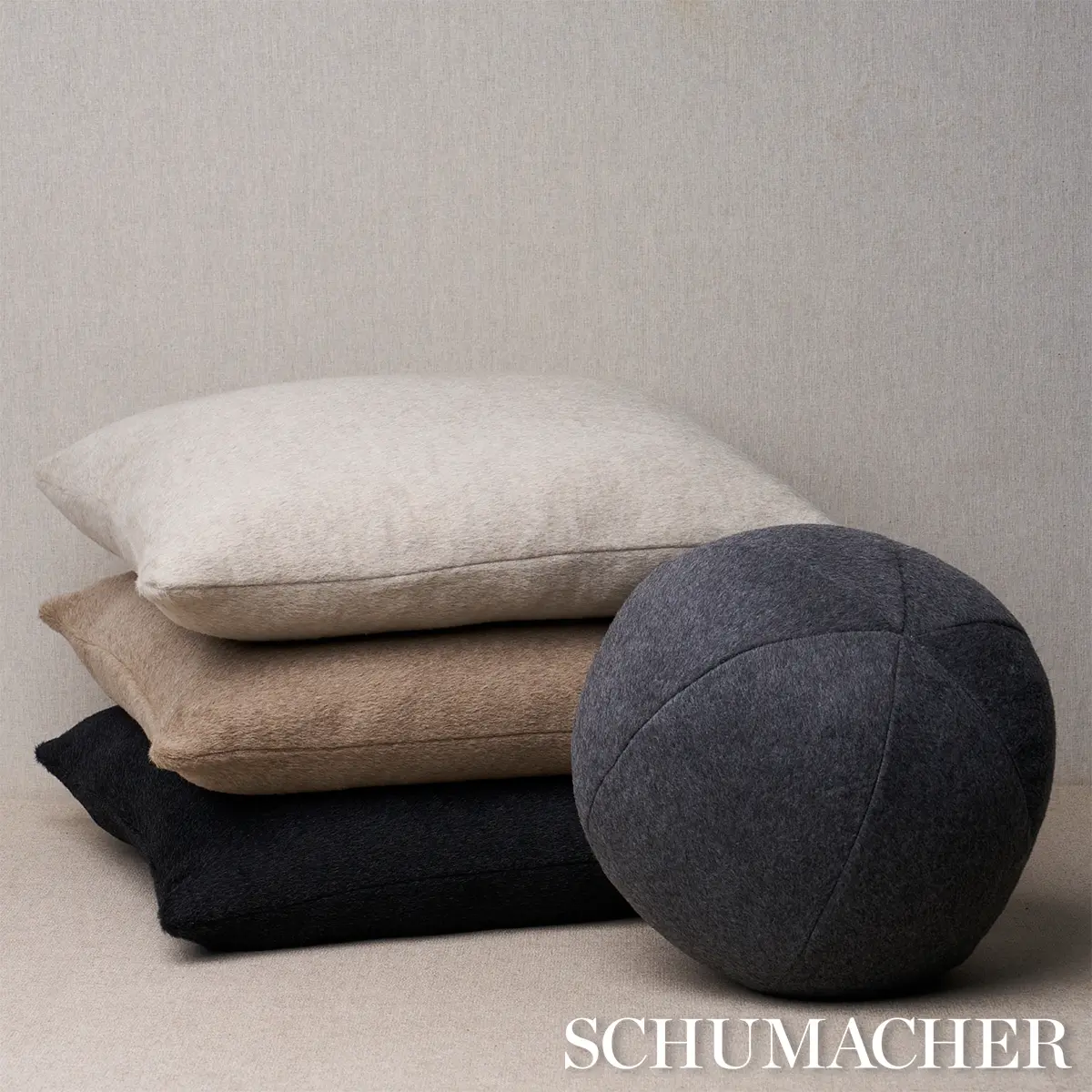 Dixon Mohair Pillow_ CARBON