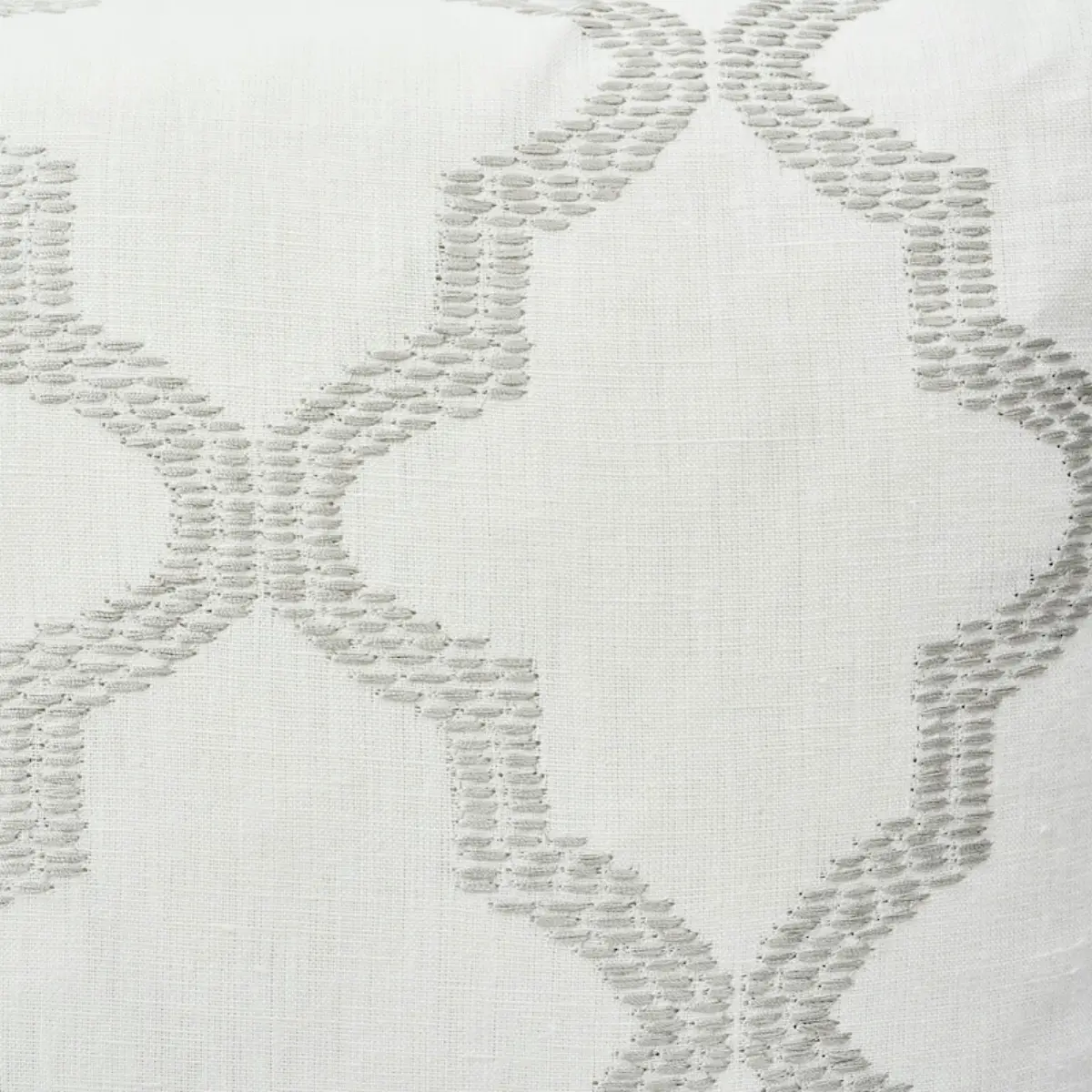 Tangier Embroidery Pillow_ SILVER