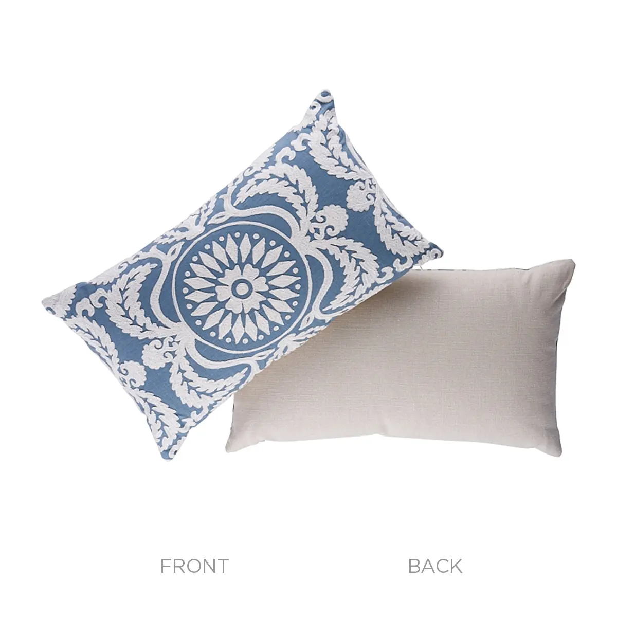 Castanet Embroidery Pillow_ CHAMBRAY