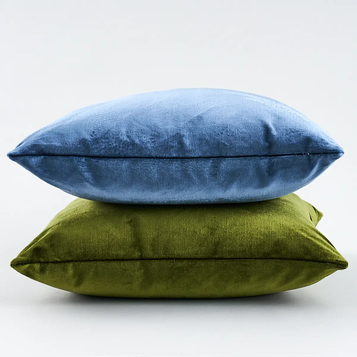 Venetian Silk Velvet Pillow_ CADET