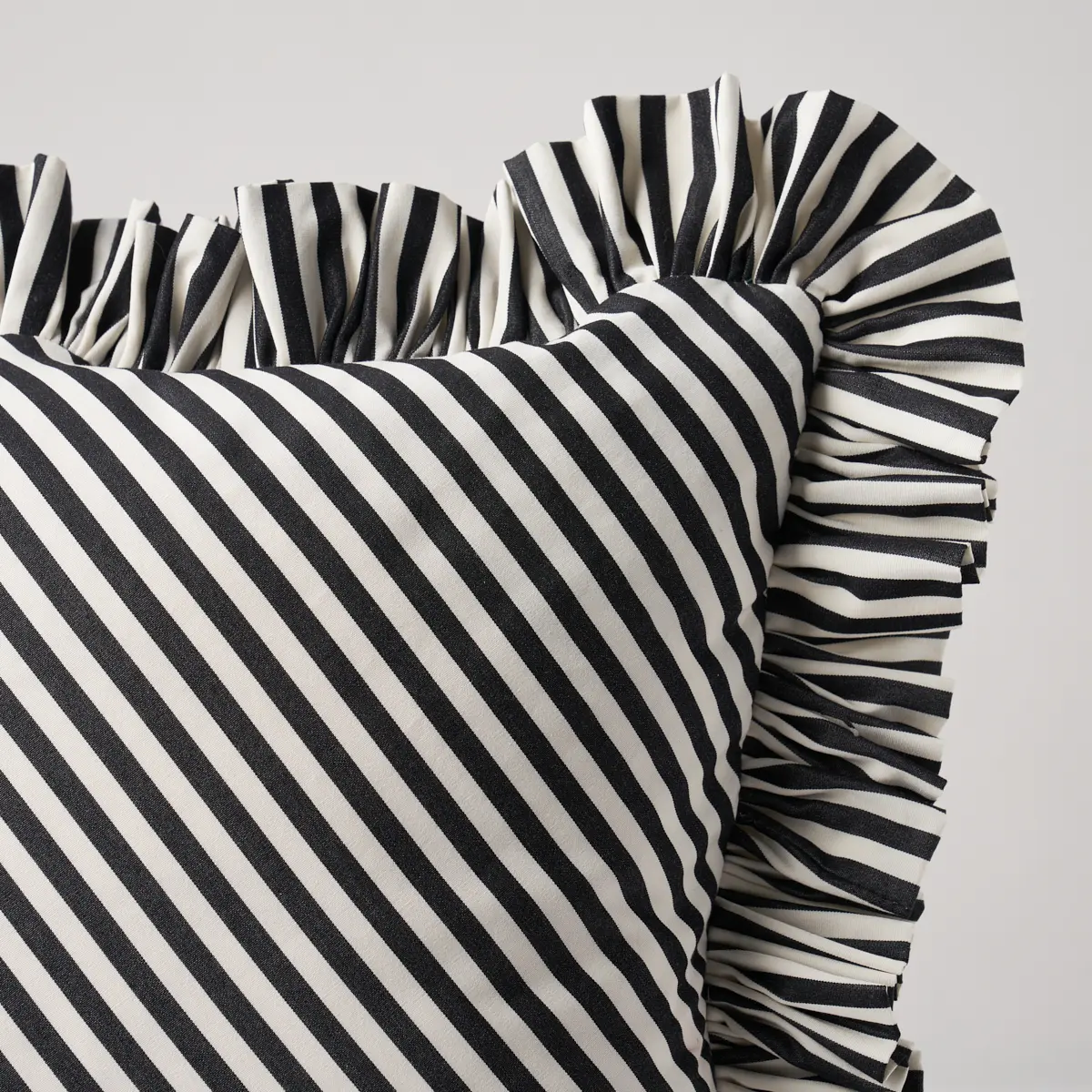 Brigitte Stripe Pillow_ BLACK