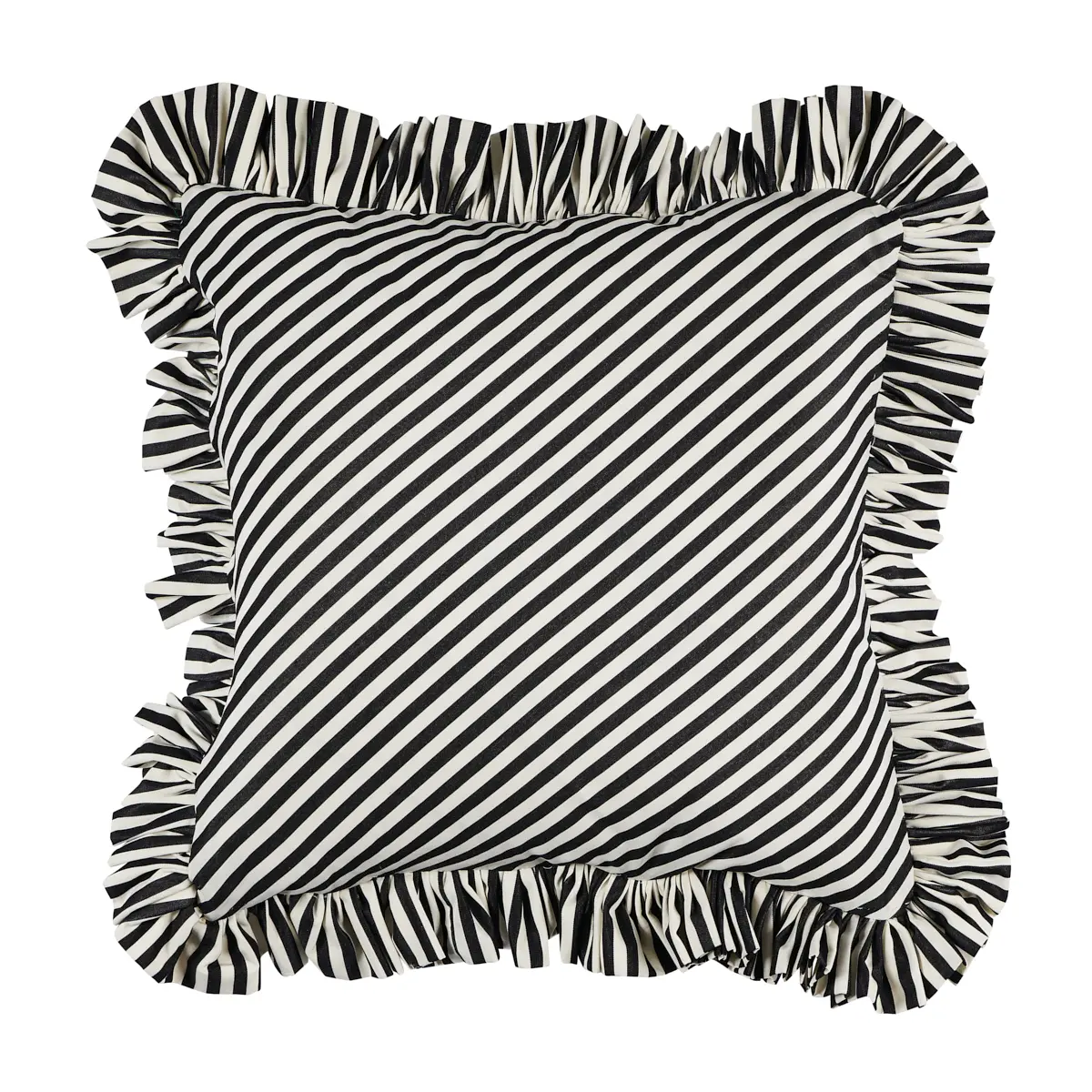 Brigitte Stripe Pillow_ BLACK