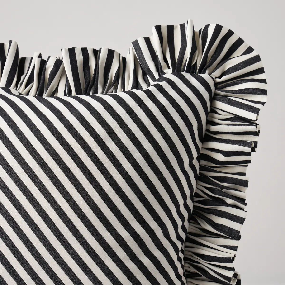 Brigitte Stripe Pillow_ BLACK