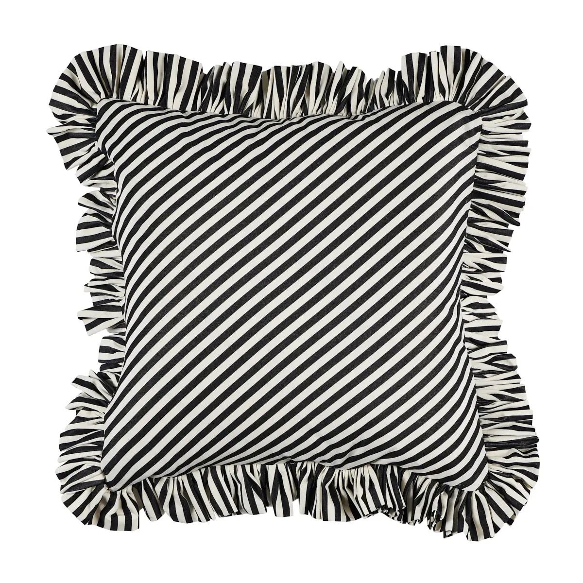 Brigitte Stripe Pillow_ BLACK