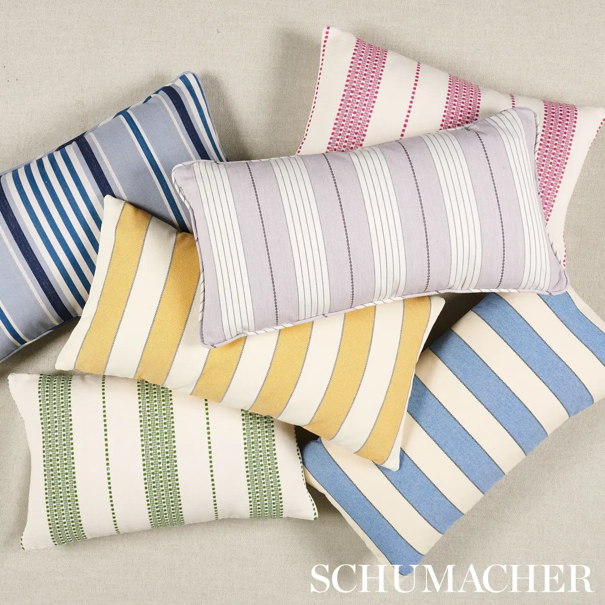 Audrey Stripe Pillow_ GREEN