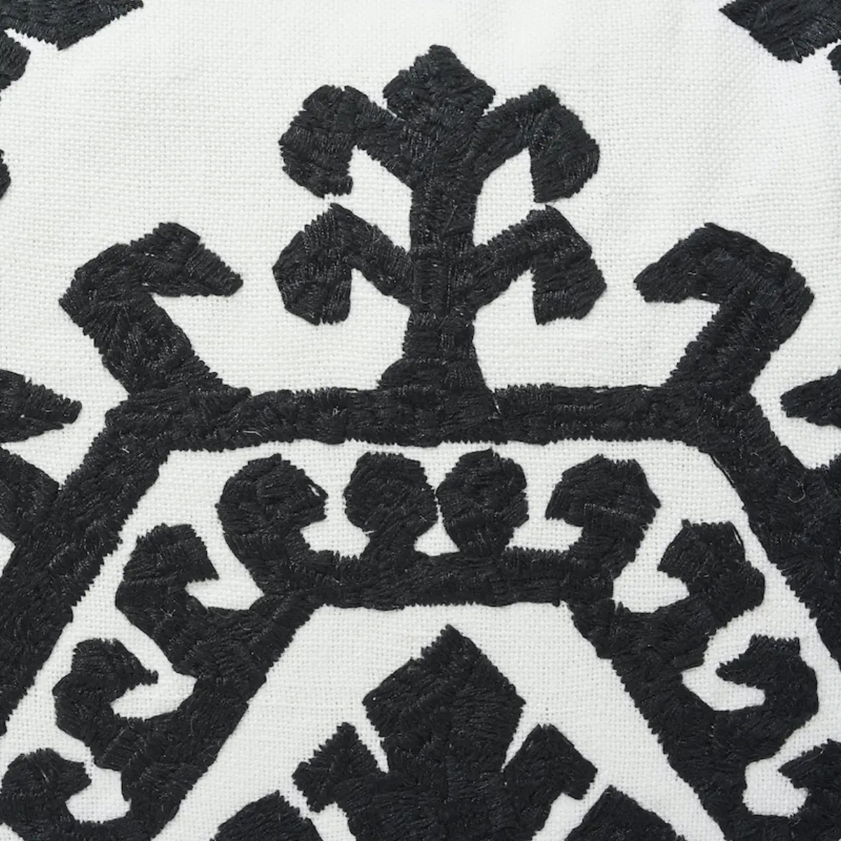 Omar Embroidery Pillow_ BLACK