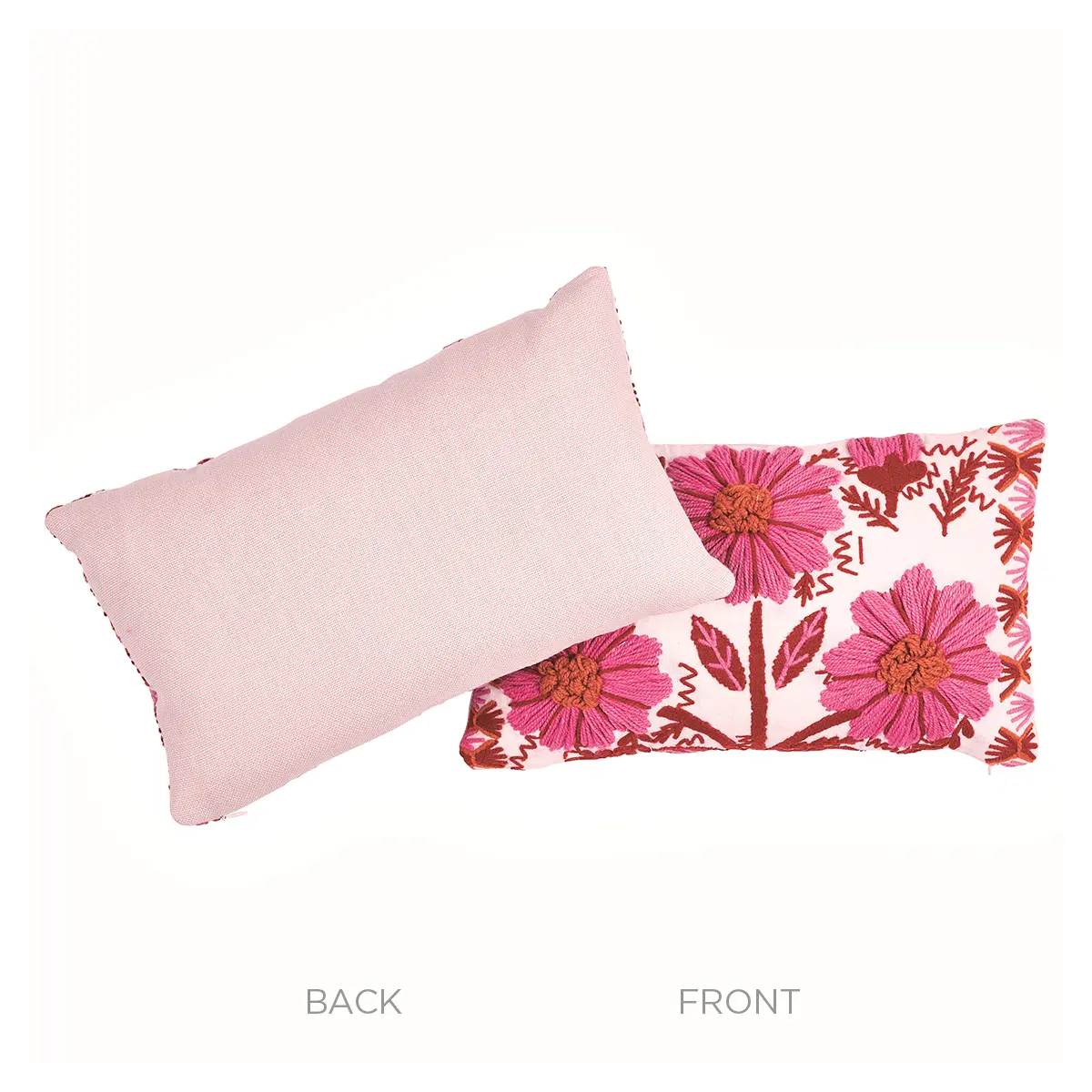 Marguerite Embroidery Pillow A_ BLOSSOM