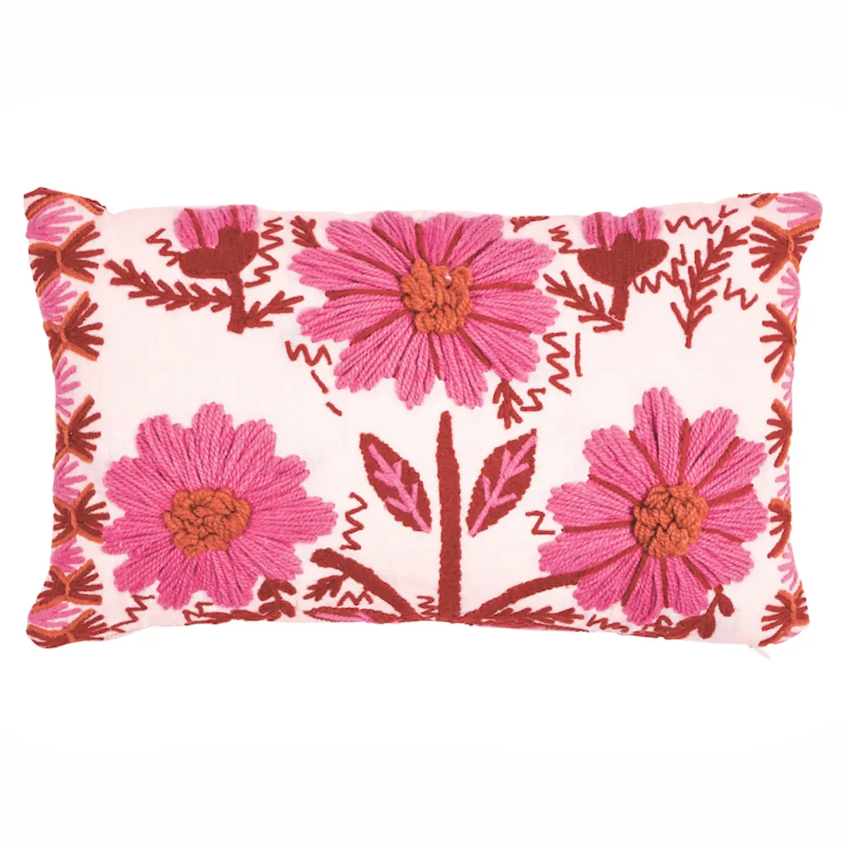 Marguerite Embroidery Pillow A_ BLOSSOM