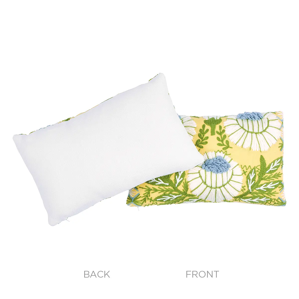 Marguerite Embroidery Pillow B_ BUTTERCUP