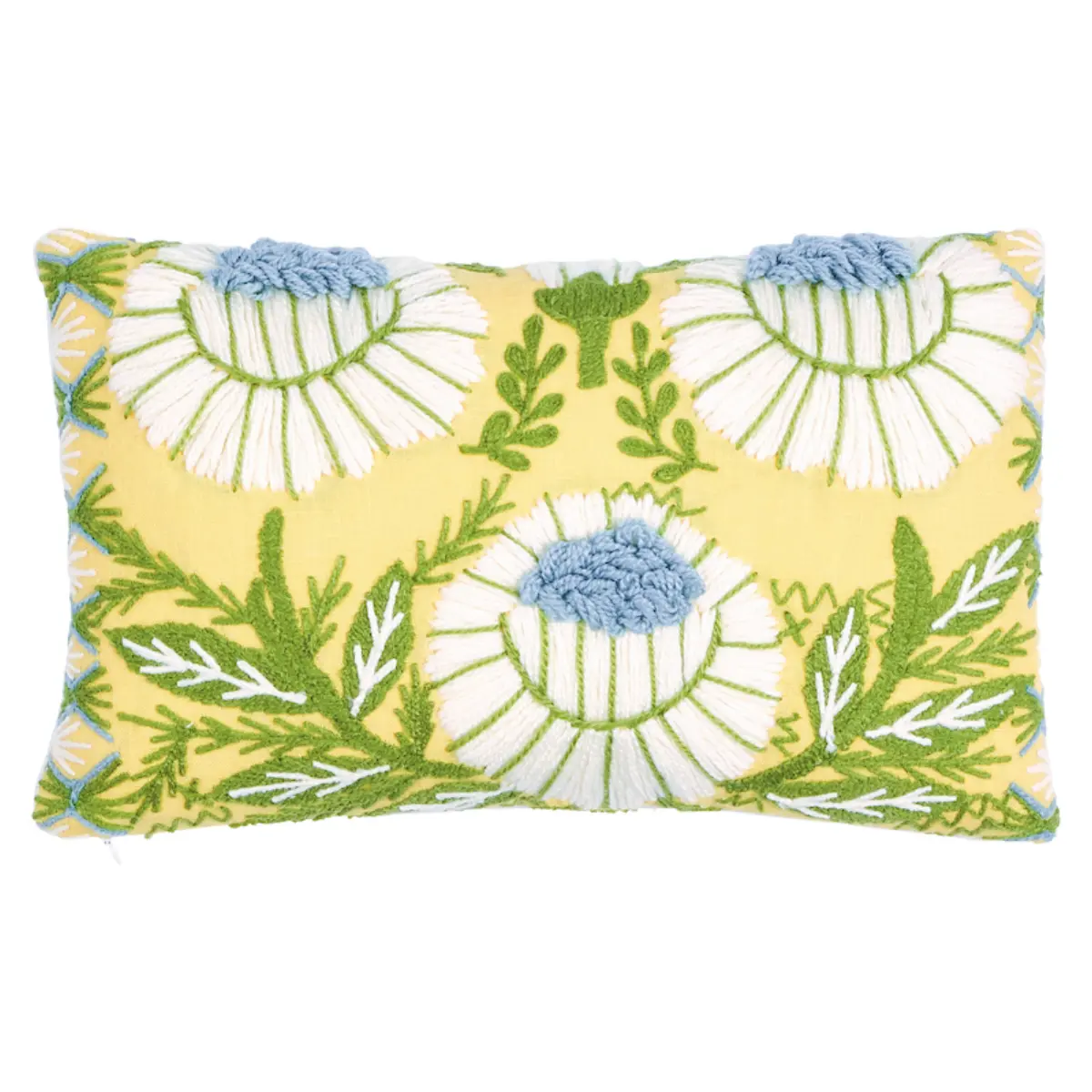 Marguerite Embroidery Pillow B_ BUTTERCUP