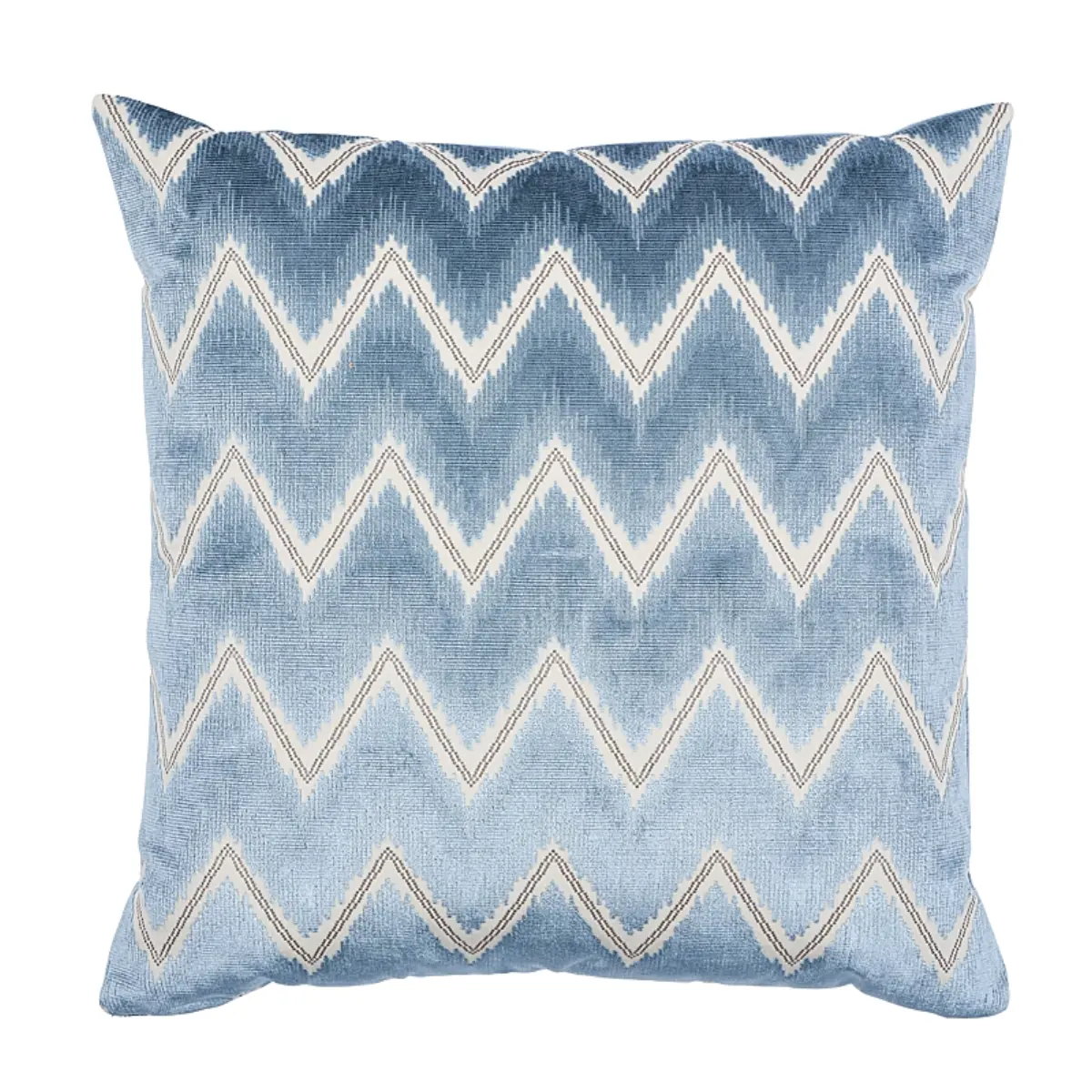 Chevron Velvet Pillow_ MINERAL