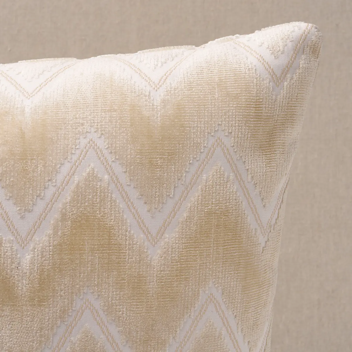 Chevron Velvet Pillow_ CHAMPAGNE