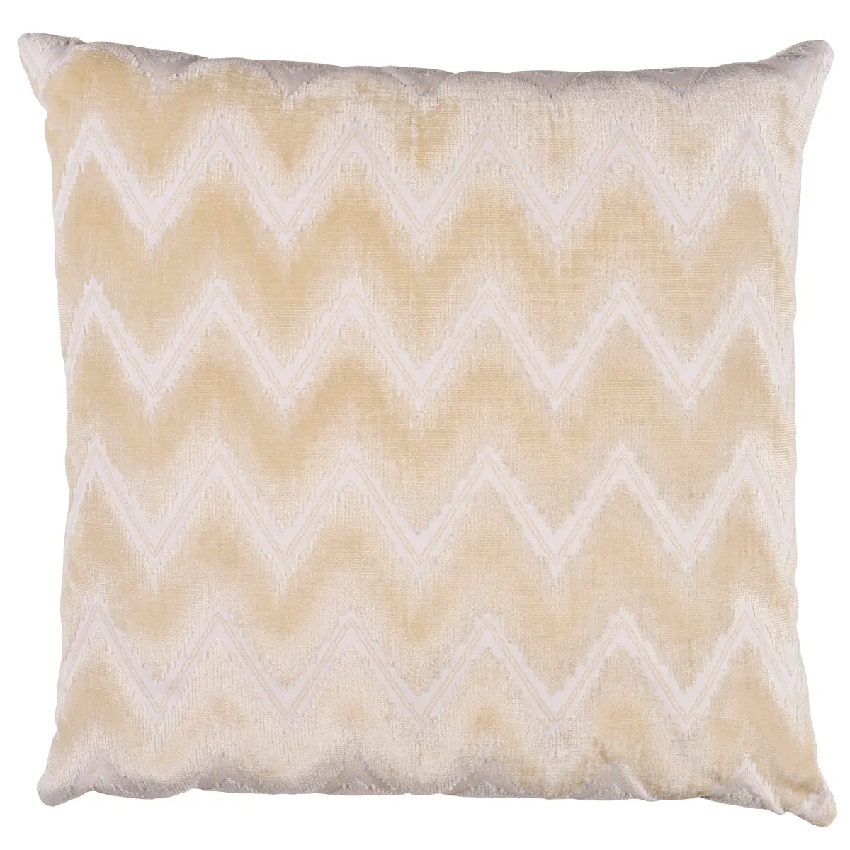 Chevron Velvet Pillow_ CHAMPAGNE