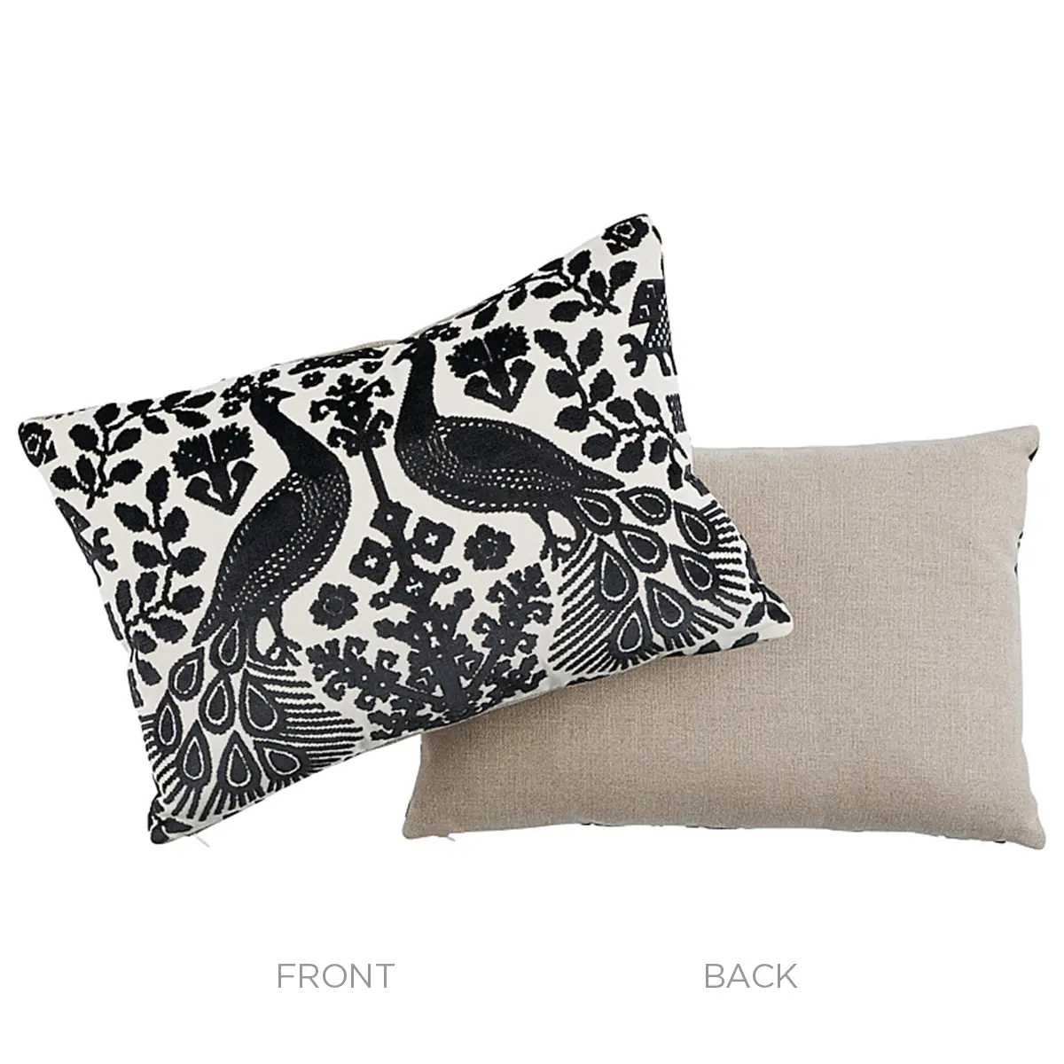 Pavone Velvet Pillow_ CARBON