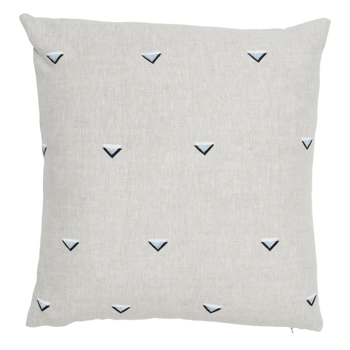 Overlapping Triangles Pillow_ BLACK & WHITE