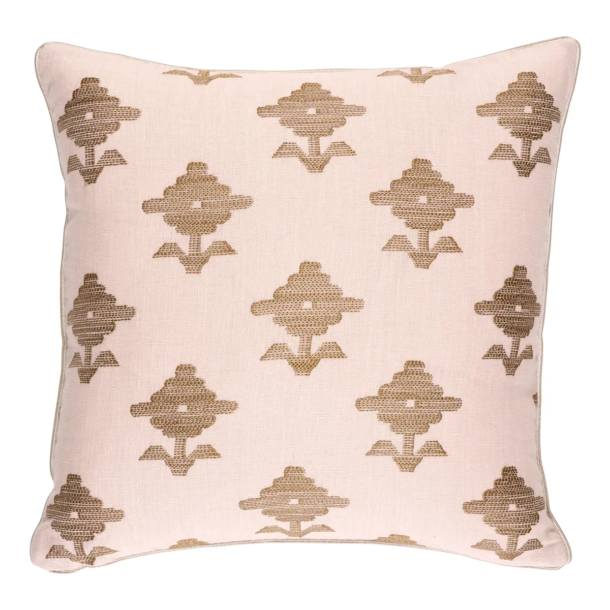 Rubia Embroidery Pillow_ BLUSH