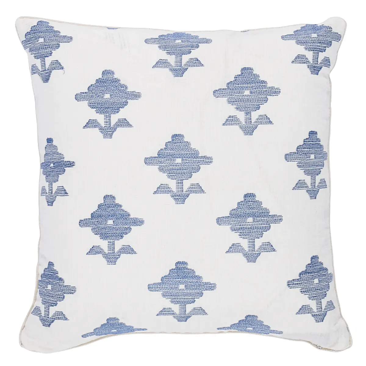 Rubia Embroidery Pillow_ BLUE