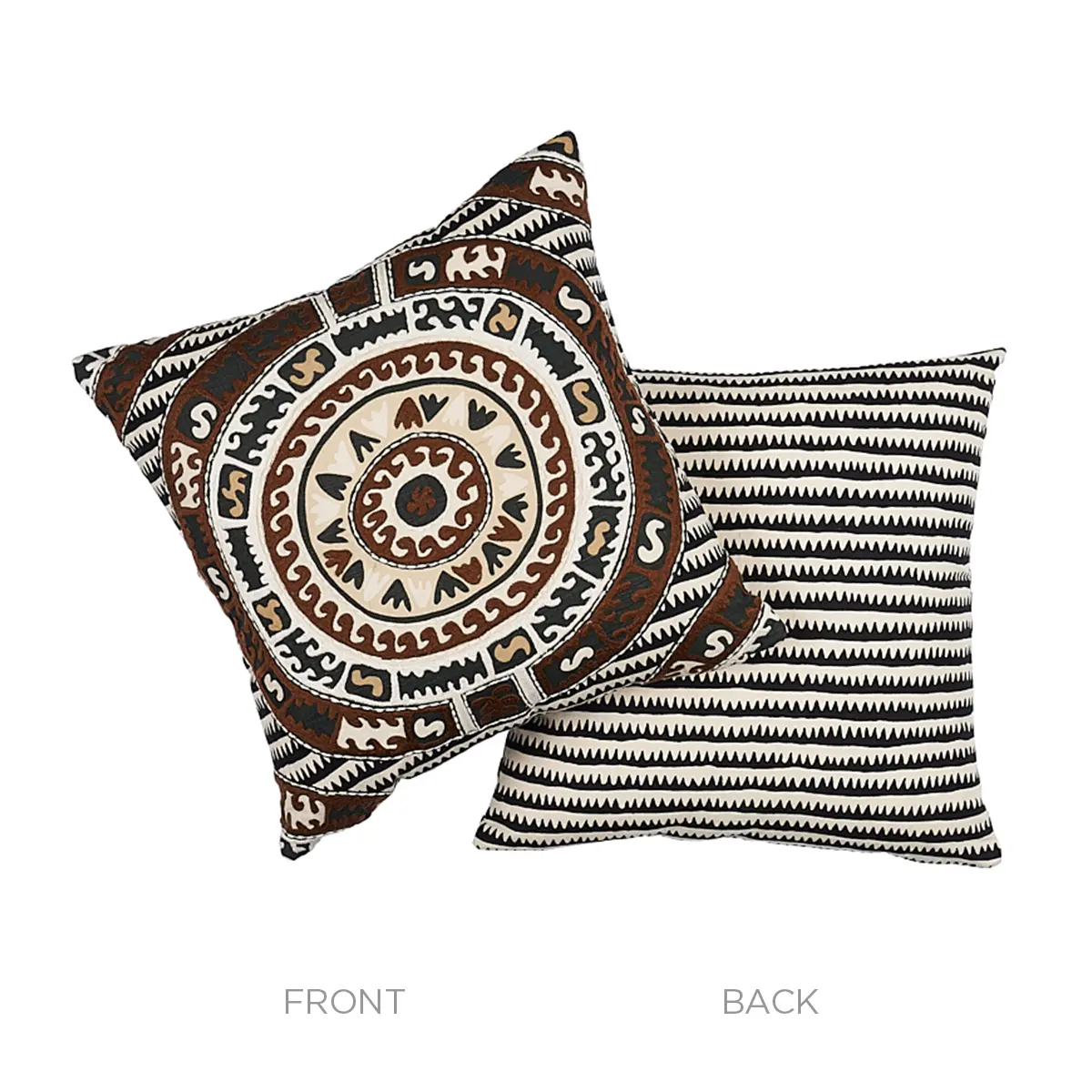 Corfu Pillow_ BLACK NEUTRAL