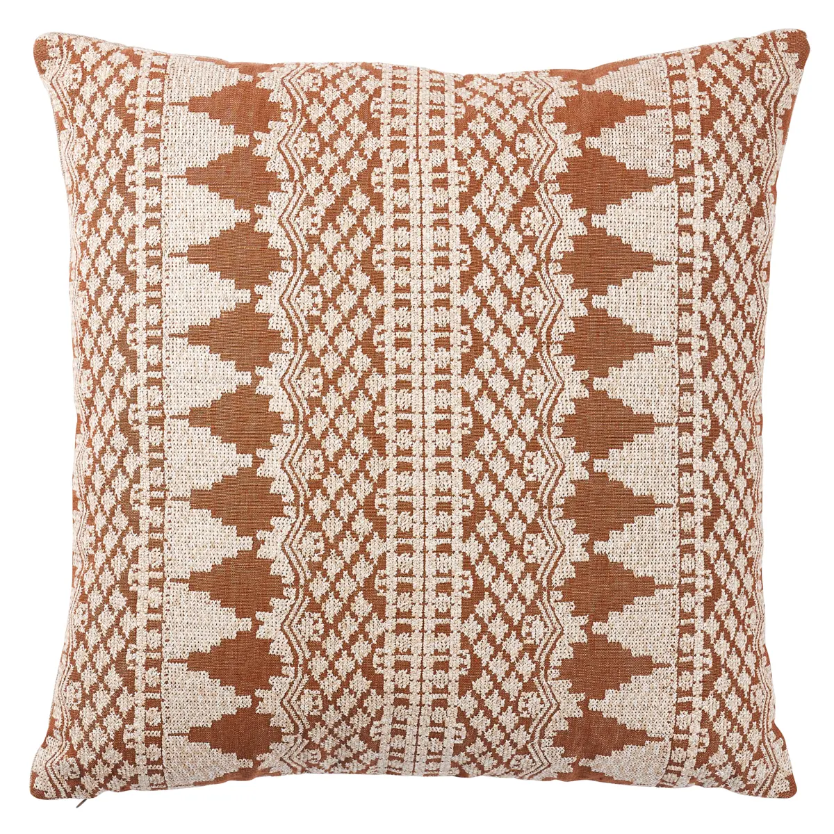 Wentworth Embroidery Pillow_ RUST