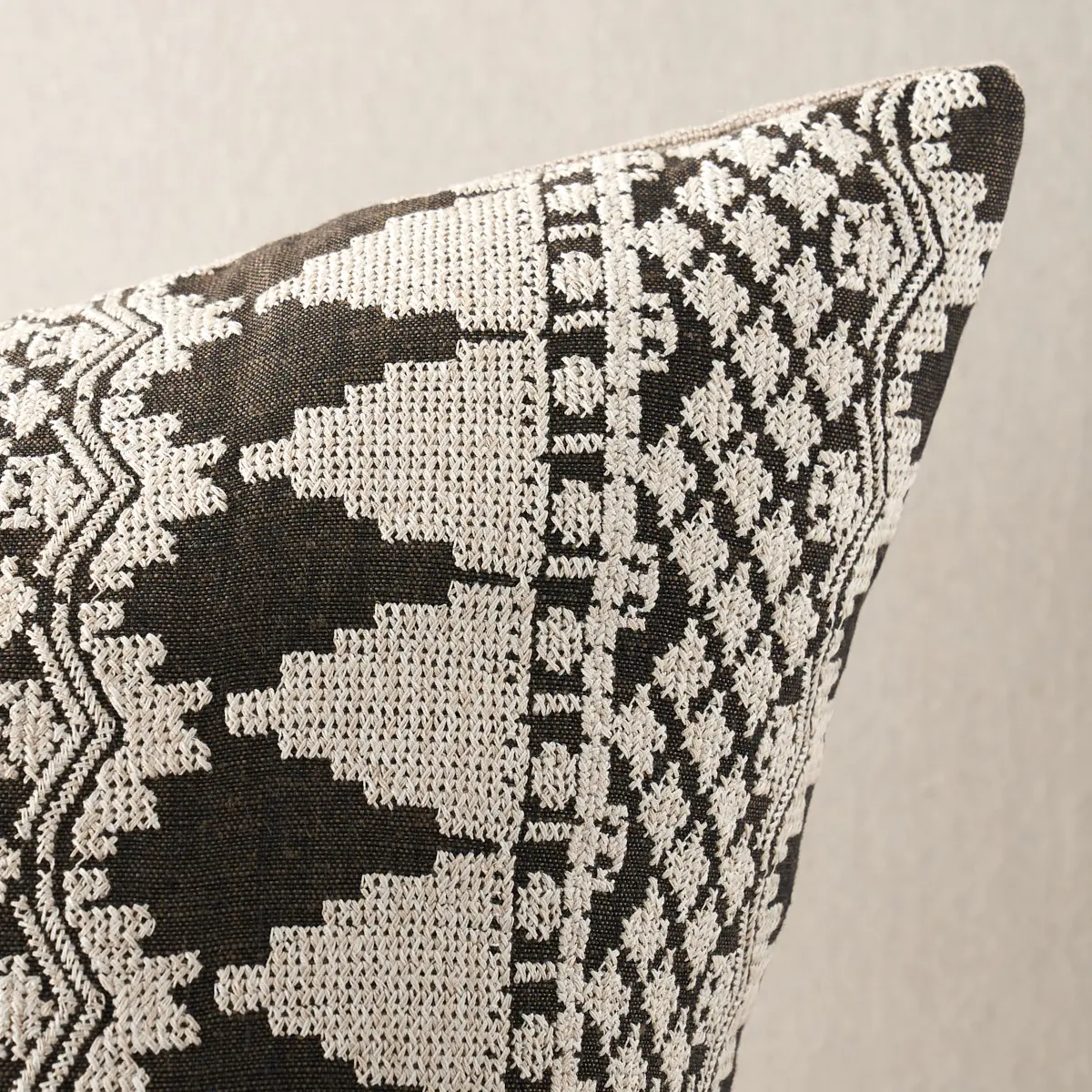 Wentworth Embroidery Pillow_ CARBON