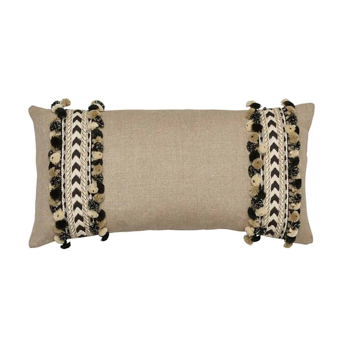 Maracana Pom Pillow_ FLAX