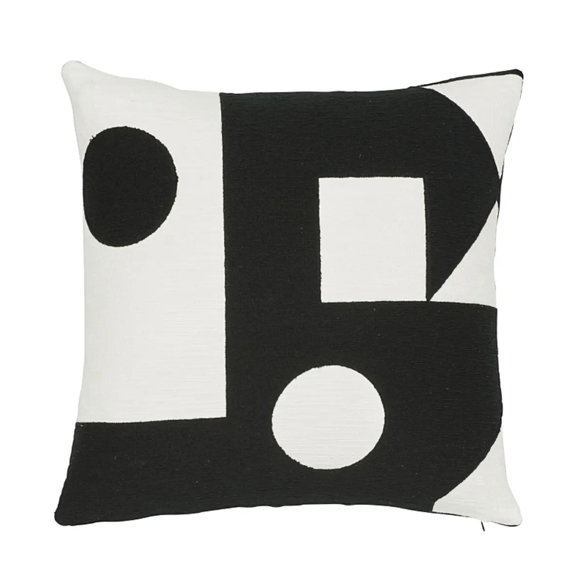 Binary Embroidery Pillow_ BLACK