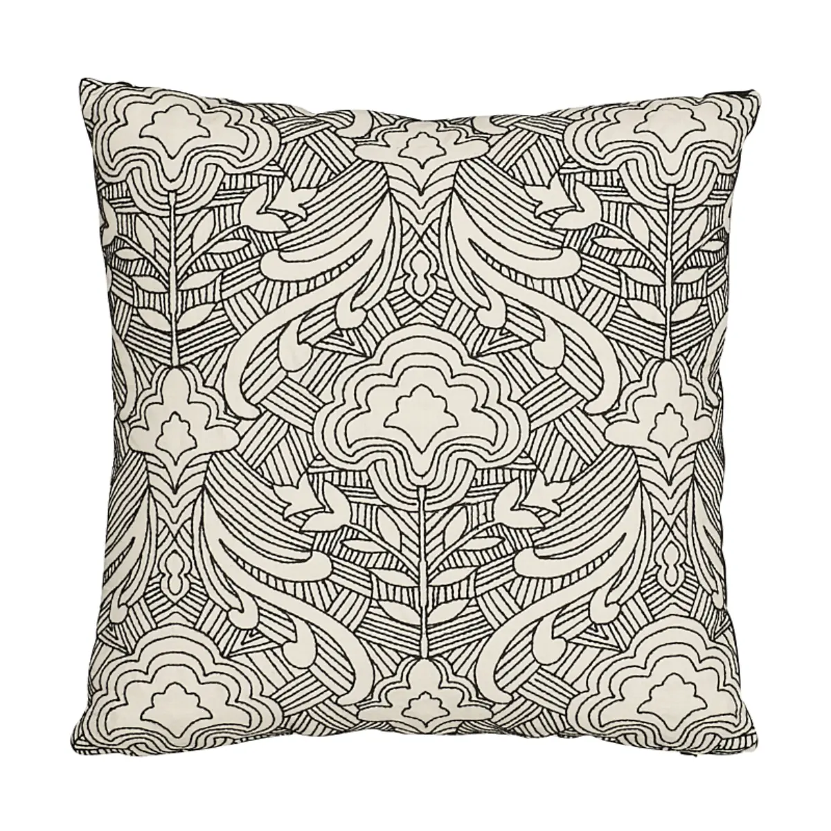 Hendrix Embroidery Pillow_ BLACK