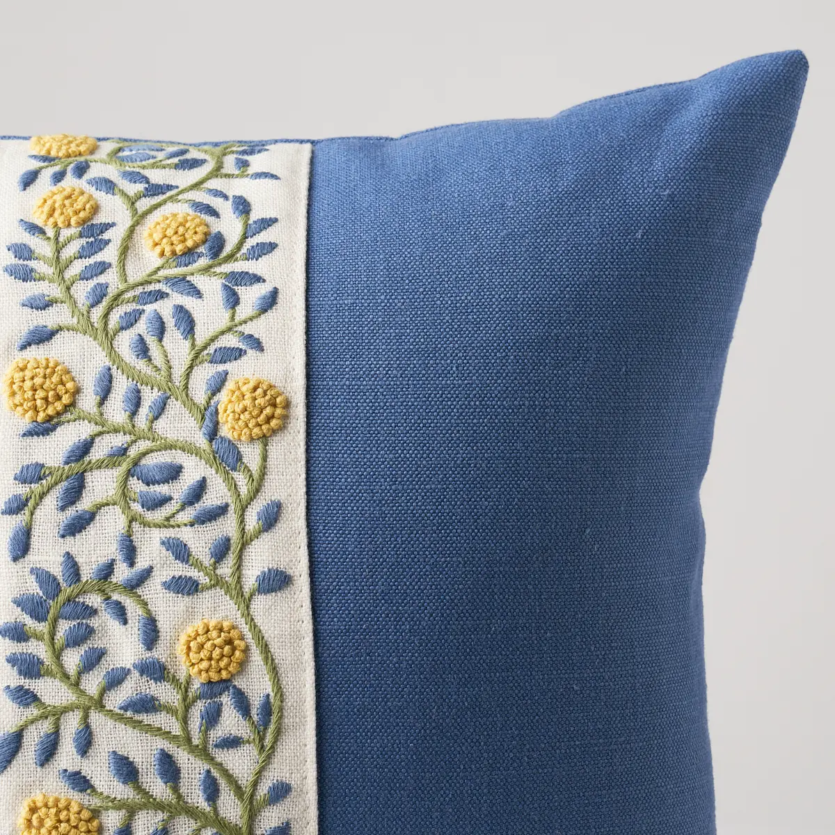 Ashoka Pillow_ CITRON & BLUE