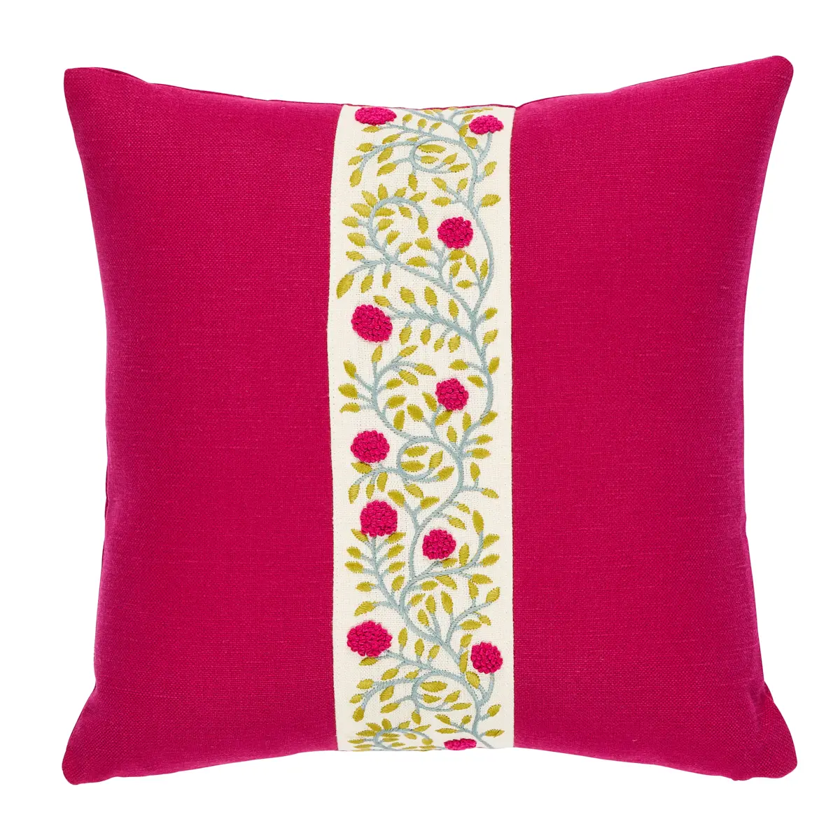 Ashoka Pillow_ MAGENTA & LEAF